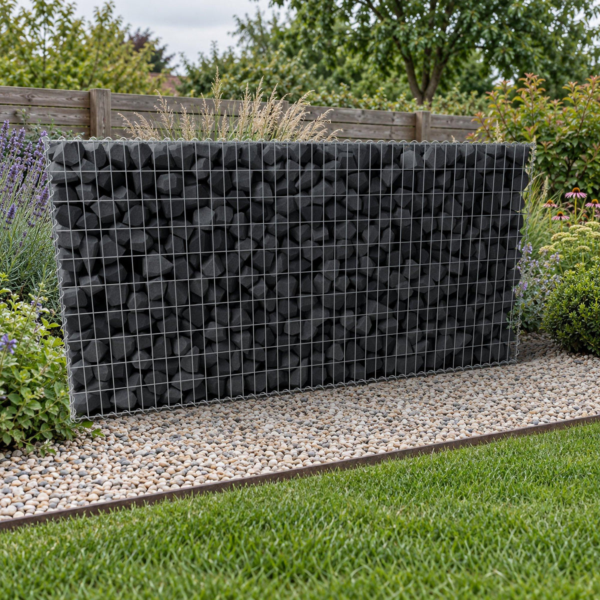 Gabion 200 cm x 100 cm x 30 cm (L x H x D), maskstorlek 5 cm x 10 cm, spiral