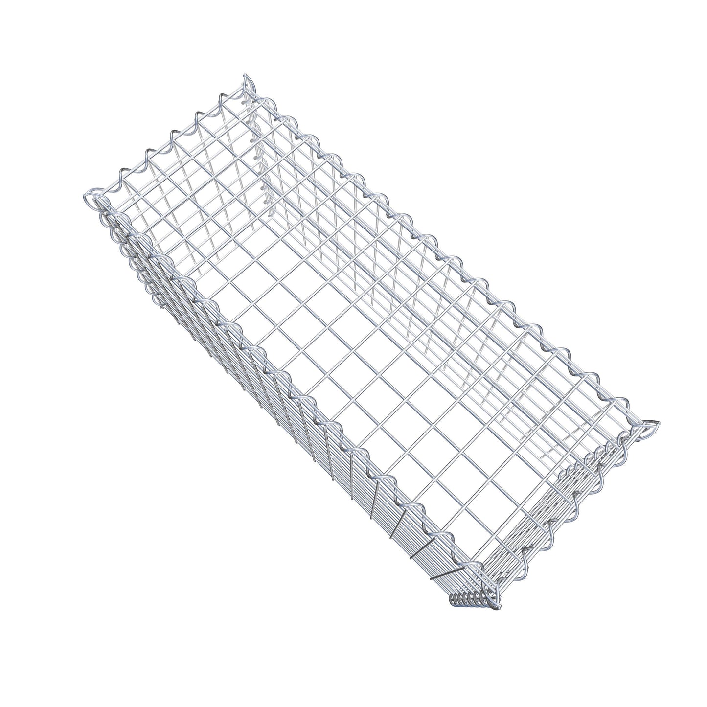 Gabbione aggiuntivo tipo 3 80 cm x 40 cm x 30 cm (L x H x P), dimensione maglia 5 cm x 5 cm, a spirale