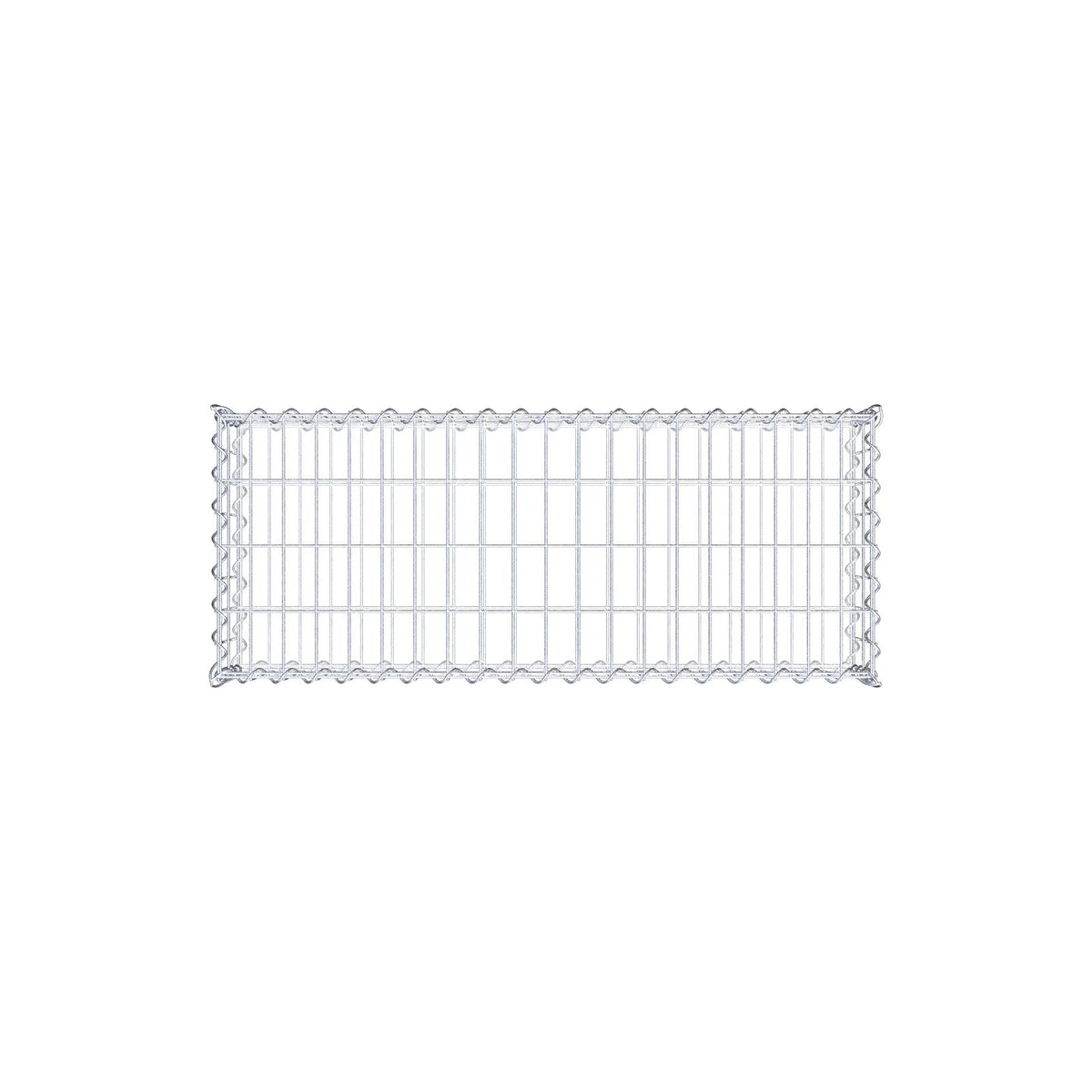 Gabion 100 cm x 20 cm x 40 cm (L x H x D), maskstorlek 5 cm x 10 cm, spiral