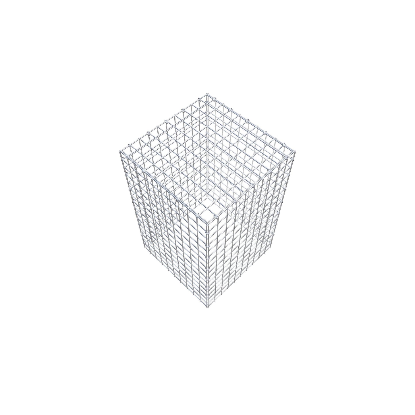Mounted gabion type 3 80 cm x 50 cm x 50 cm (L x H x D), mesh size 5 cm x 5 cm, C-ring