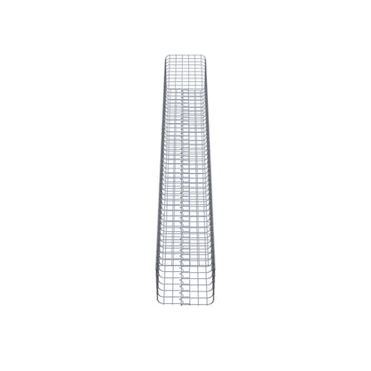 Coluna de gabião quadrada 32 cm x 32 cm, altura 230 cm, PM 5 cm x 5 cm