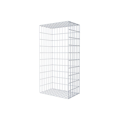 Monteret gabion type 2 100 cm x 30 cm x 50 cm, maskestørrelse 5 cm x 10 cm, C-ring