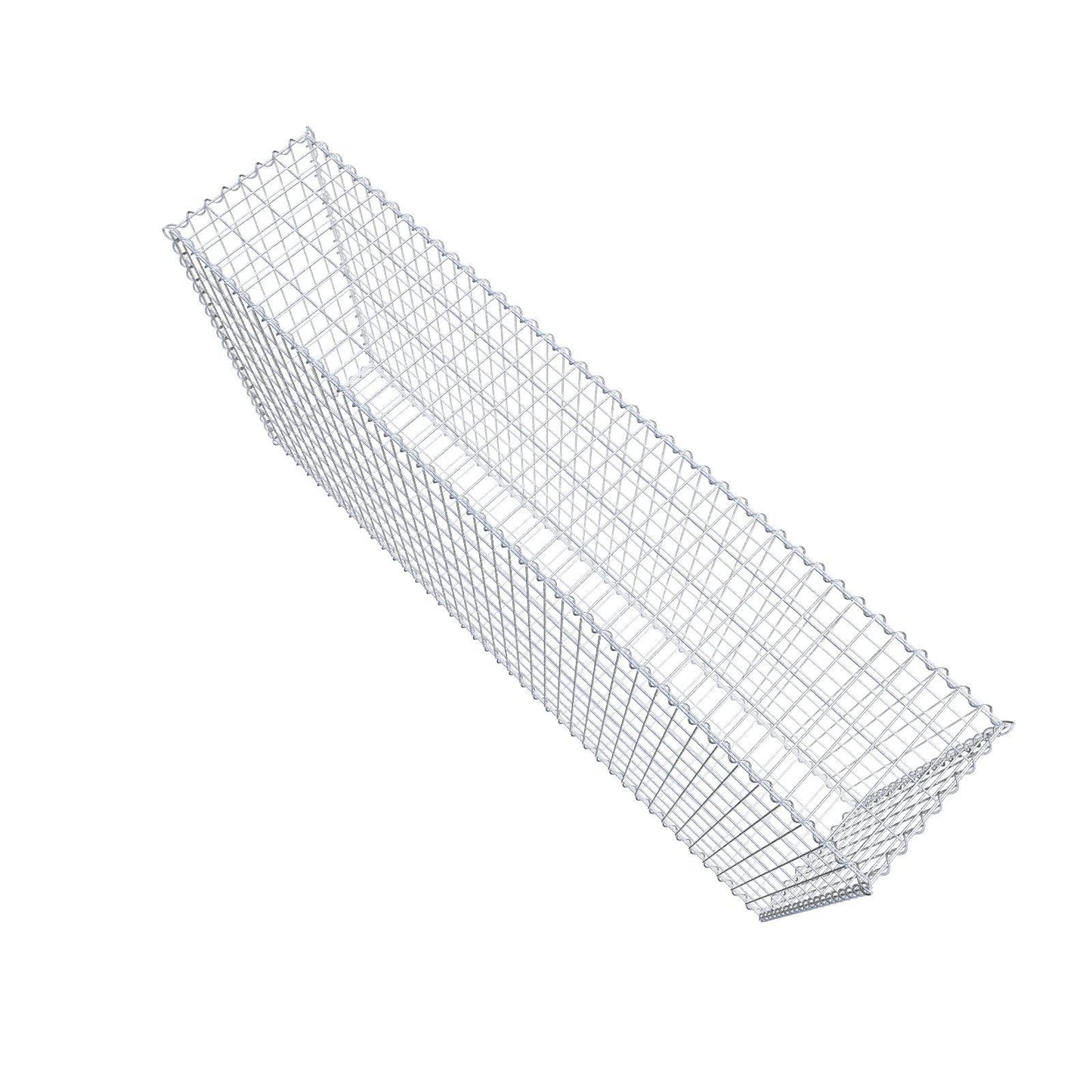 Gabion 200 cm x 100 cm x 40 cm (L x H x D), maskestørrelse 5 cm x 10 cm, spiral