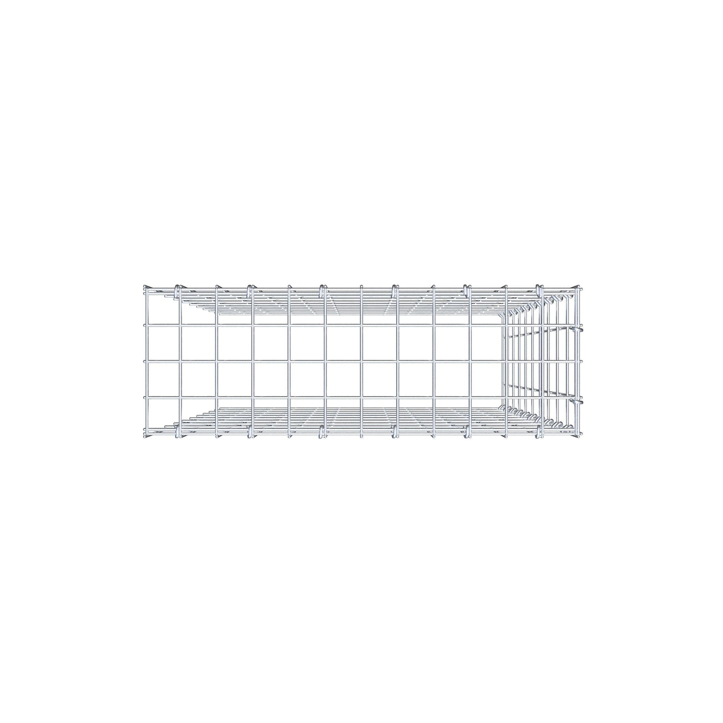 Fourche rapportée type 4 100 cm x 60 cm x 20 cm (L x H x P), mailles 5 cm x 10 cm, anneau C