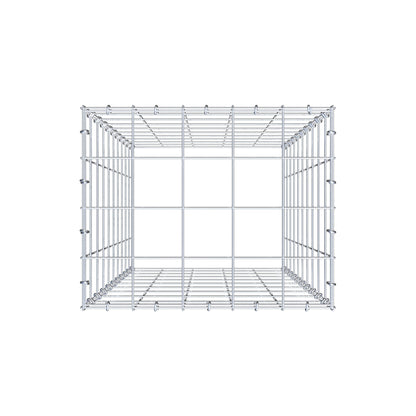 Typ 3 påbyggnadsgabion 100 cm x 50 cm x 40 cm (L x H x D), maskstorlek 10 cm x 10 cm, C-ring