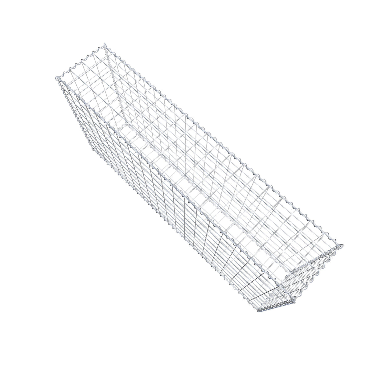 Gabião 200 cm x 100 cm x 40 cm (C x A x P), malhagem 10 cm x 10 cm, espiral