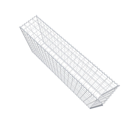 Gabião 200 cm x 100 cm x 40 cm (C x A x P), malhagem 10 cm x 10 cm, espiral