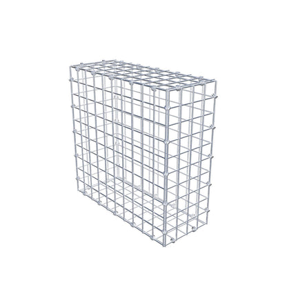 Gabion 50 cm x 50 cm x 20 cm (L x H x D), maskestørrelse 5 x 5 cm, spiralring