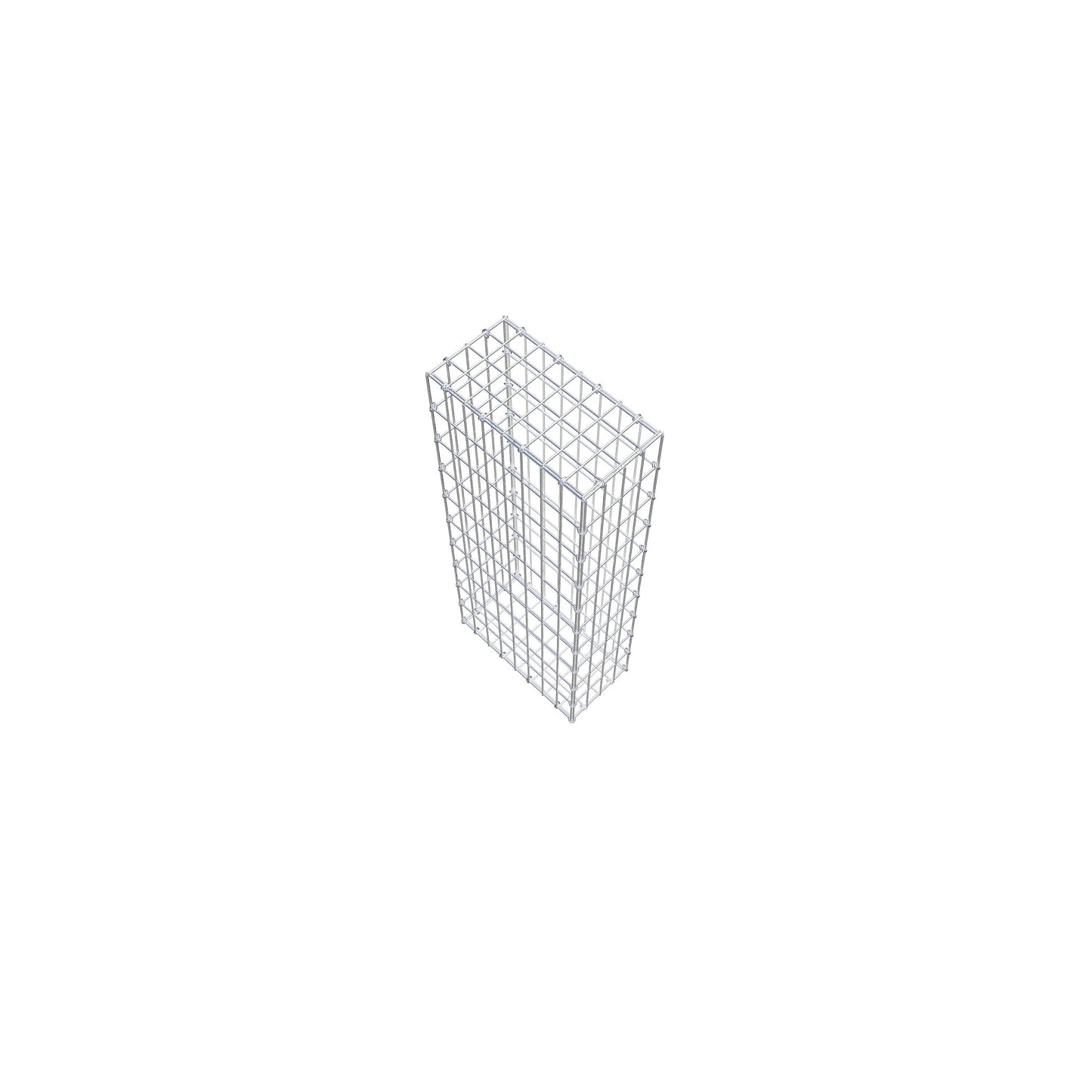 Gabion 100 cm x 40 cm x 20 cm (L x H x P), mailles 5 cm x 10 cm, anneau en C
