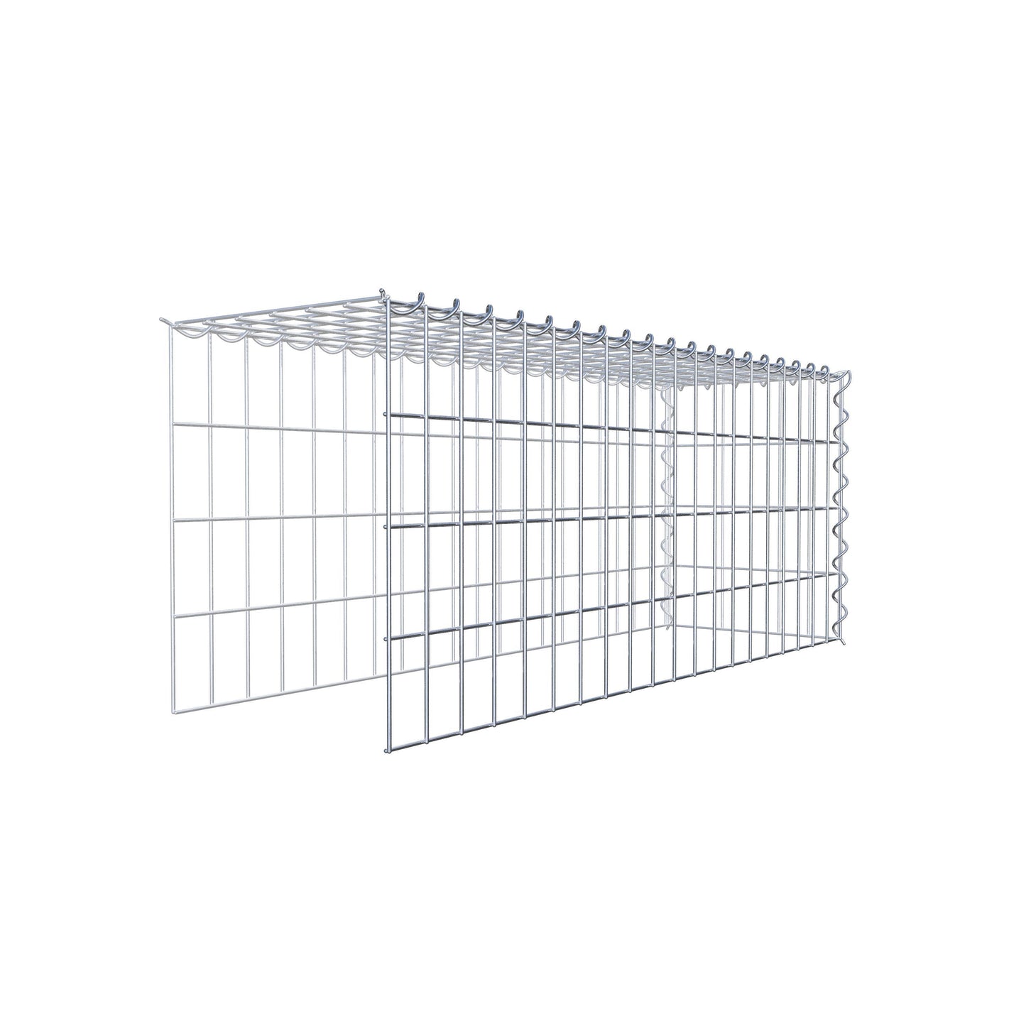 Opvokset gabion type 4 100 cm x 40 cm x 30 cm (L x H x D), maskestørrelse 5 cm x 10 cm, spiral