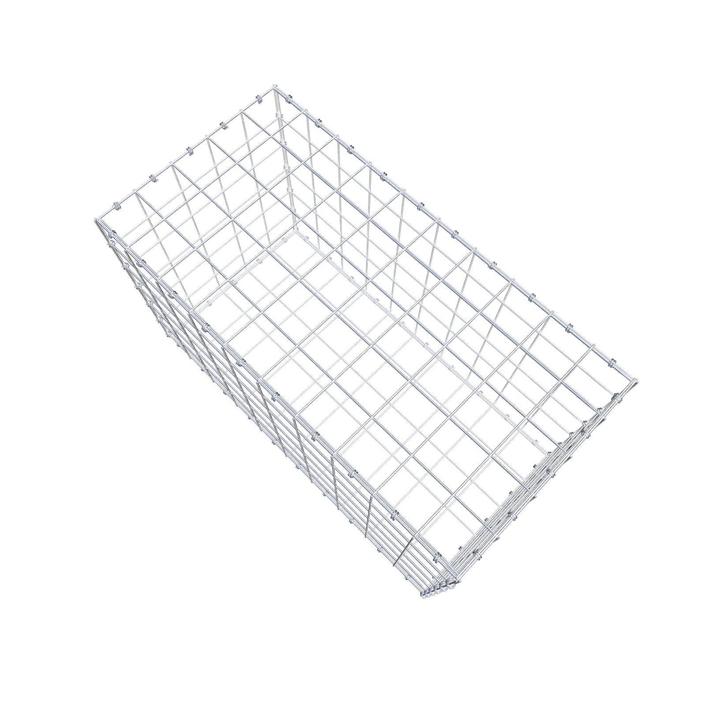 Gabbione 100 cm x 60 cm x 50 cm (L x H x P), maglia 10 x 10 cm, anello a spirale