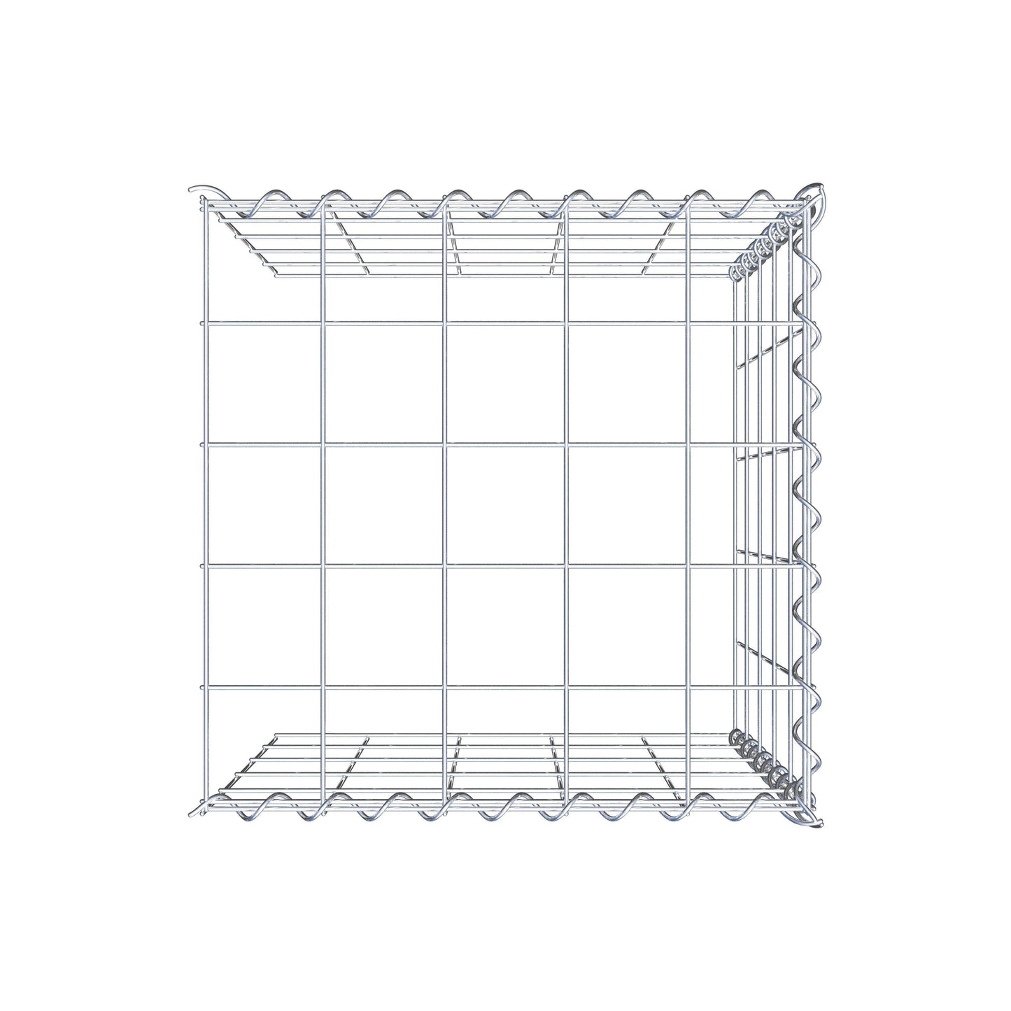 Anbaugabione Typ 4 50 cm x 50 cm x 50 cm (L x H x T), Maschenweite 10 cm x 10 cm, Spirale