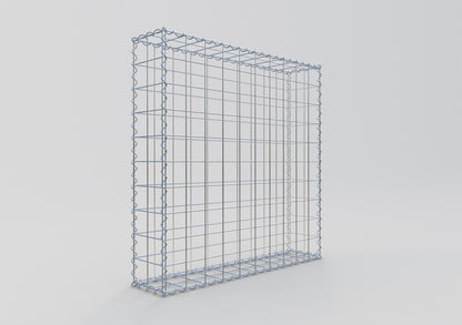 Gavión 100 cm x 100 cm x 20 cm (largo x alto x fondo), malla 10 cm x 10 cm, en espiral
