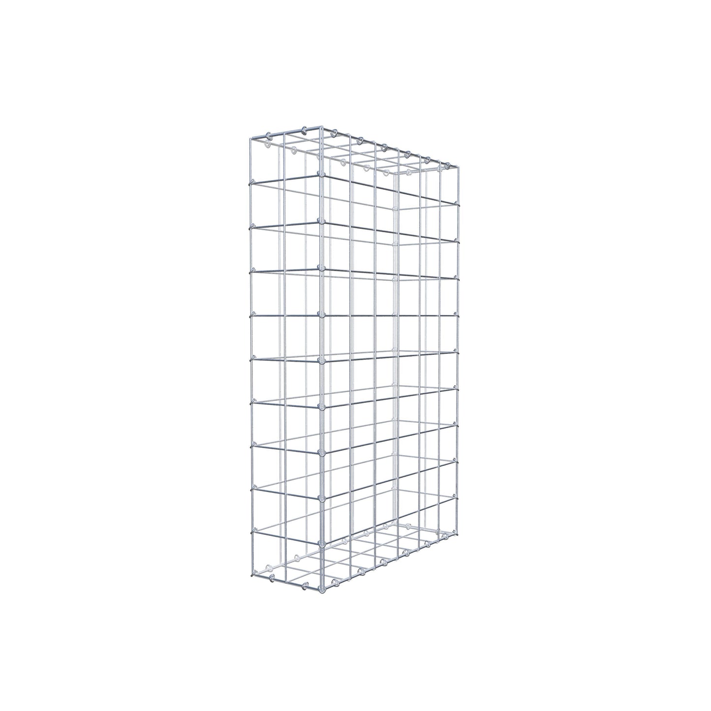 Gabião 100 cm x 60 cm x 20 cm (C x A x P), malhagem 10 cm x 10 cm, anel C