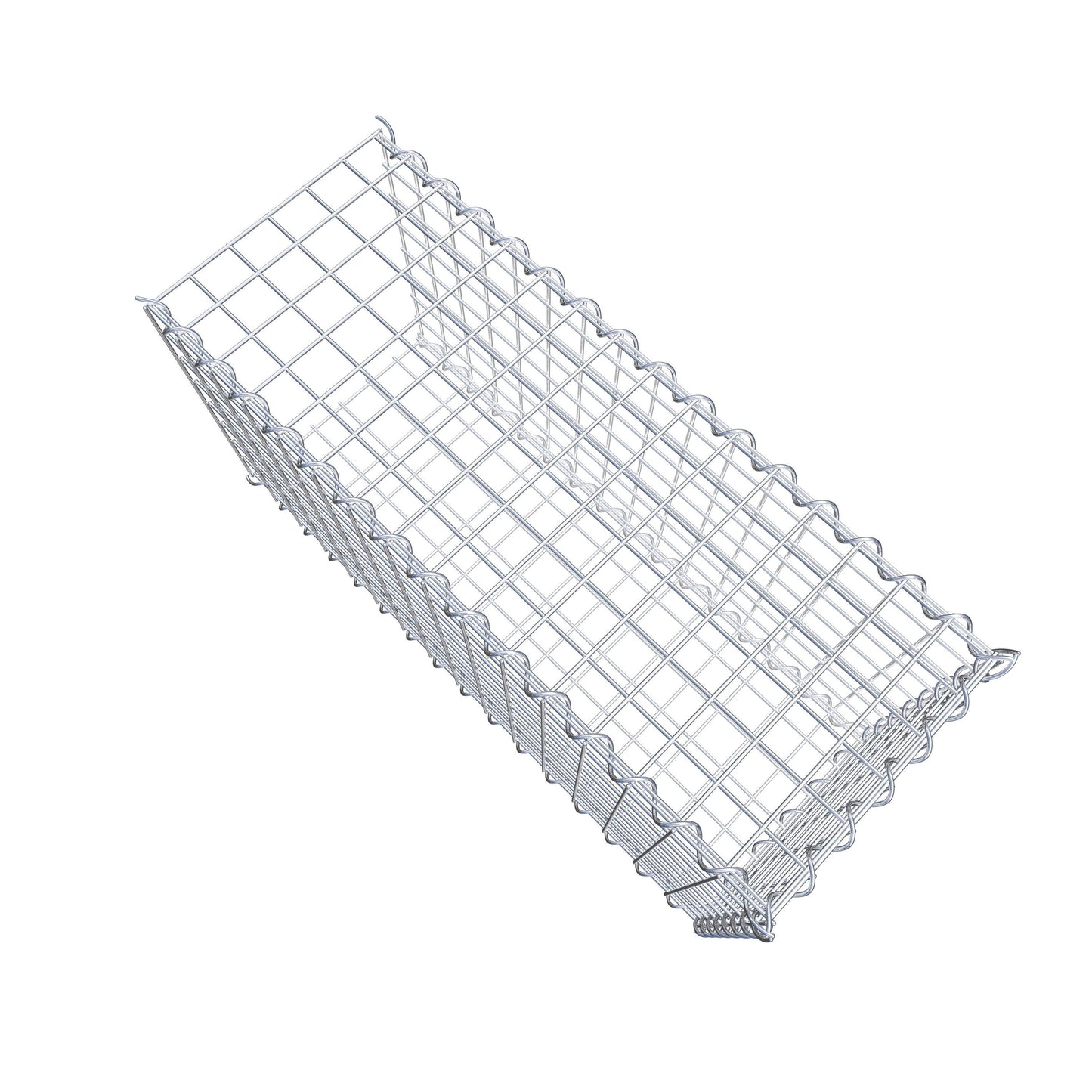 Opvokset gabion type 2 80 cm x 40 cm x 30 cm (L x H x D), maskestørrelse 5 cm x 5 cm, spiral