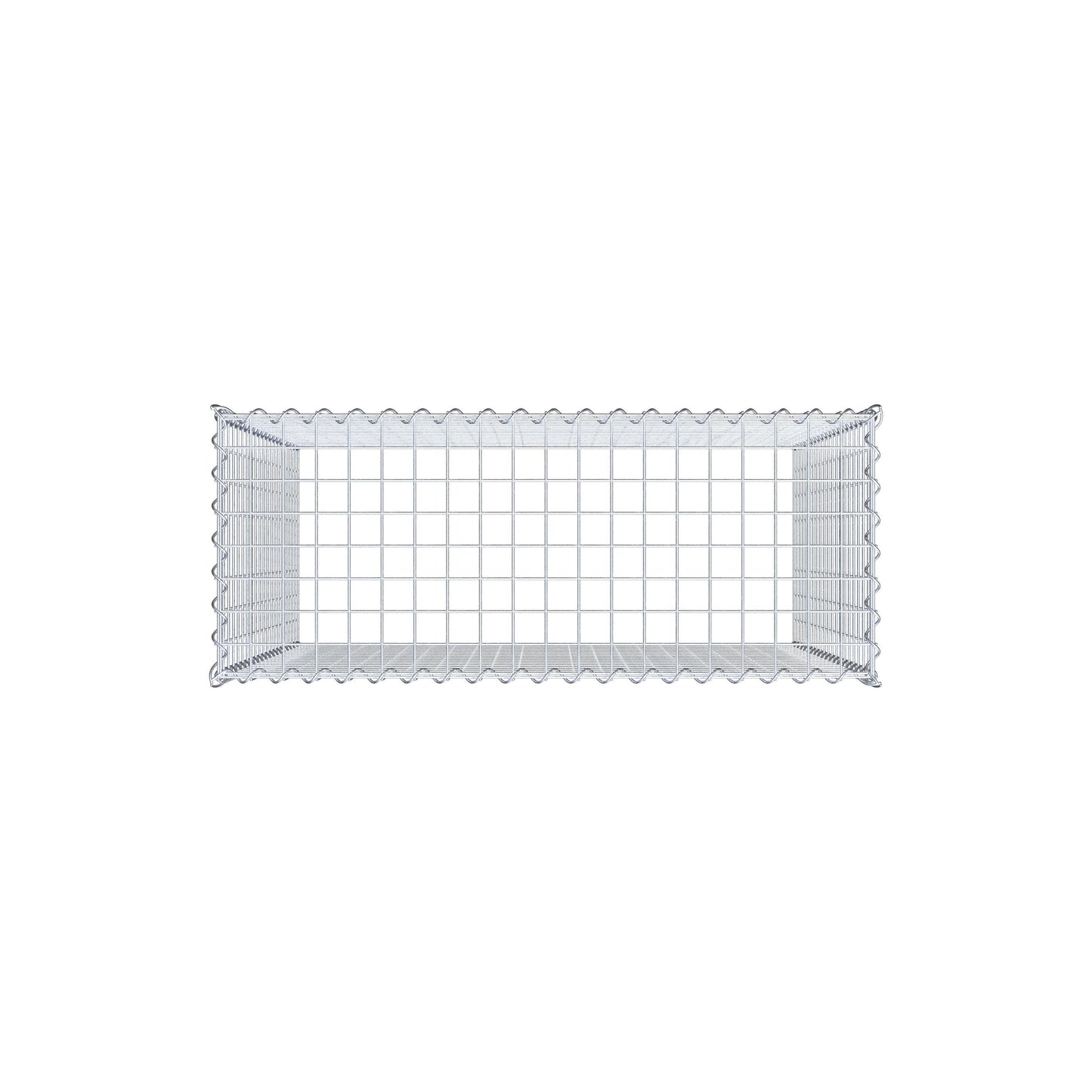 Opvokset gabion type 3 100 cm x 100 cm x 40 cm (L x H x D), maskestørrelse 5 cm x 5 cm, spiral