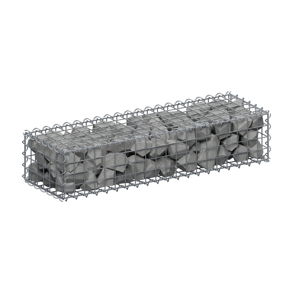 Gabion 100 cm x 20 cm x 30 cm (L x H x D), mesh size 5 cm x 5 cm, spiral