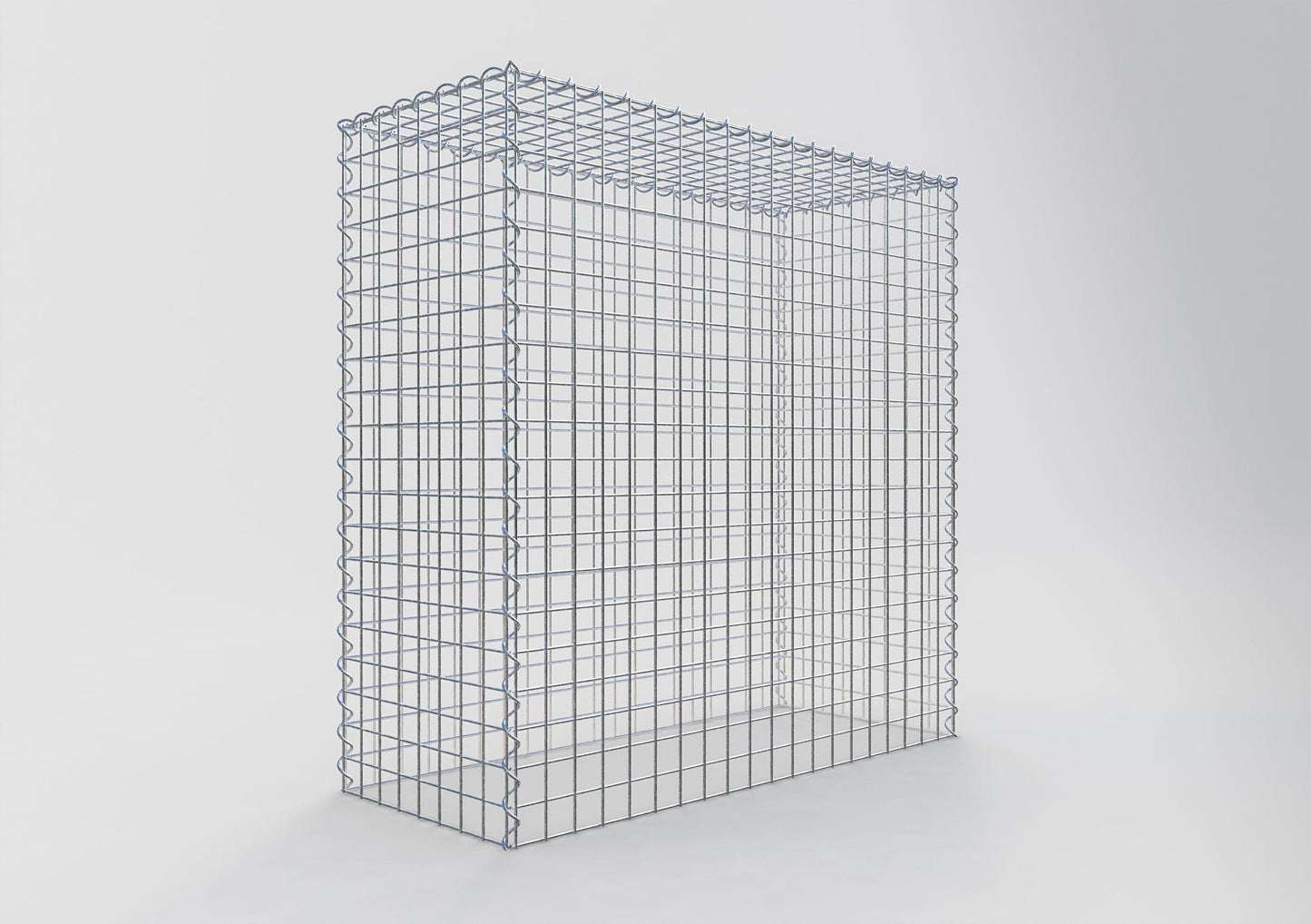 Opvokset gabion type 3 100 cm x 100 cm x 40 cm (L x H x D), maskestørrelse 5 cm x 5 cm, spiral