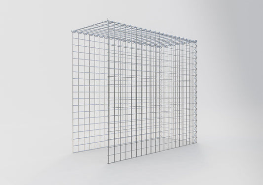 Gabion rapporté type 4 100 cm x 90 cm x 40 cm (L x H x P), mailles 5 cm x 5 cm, spirale