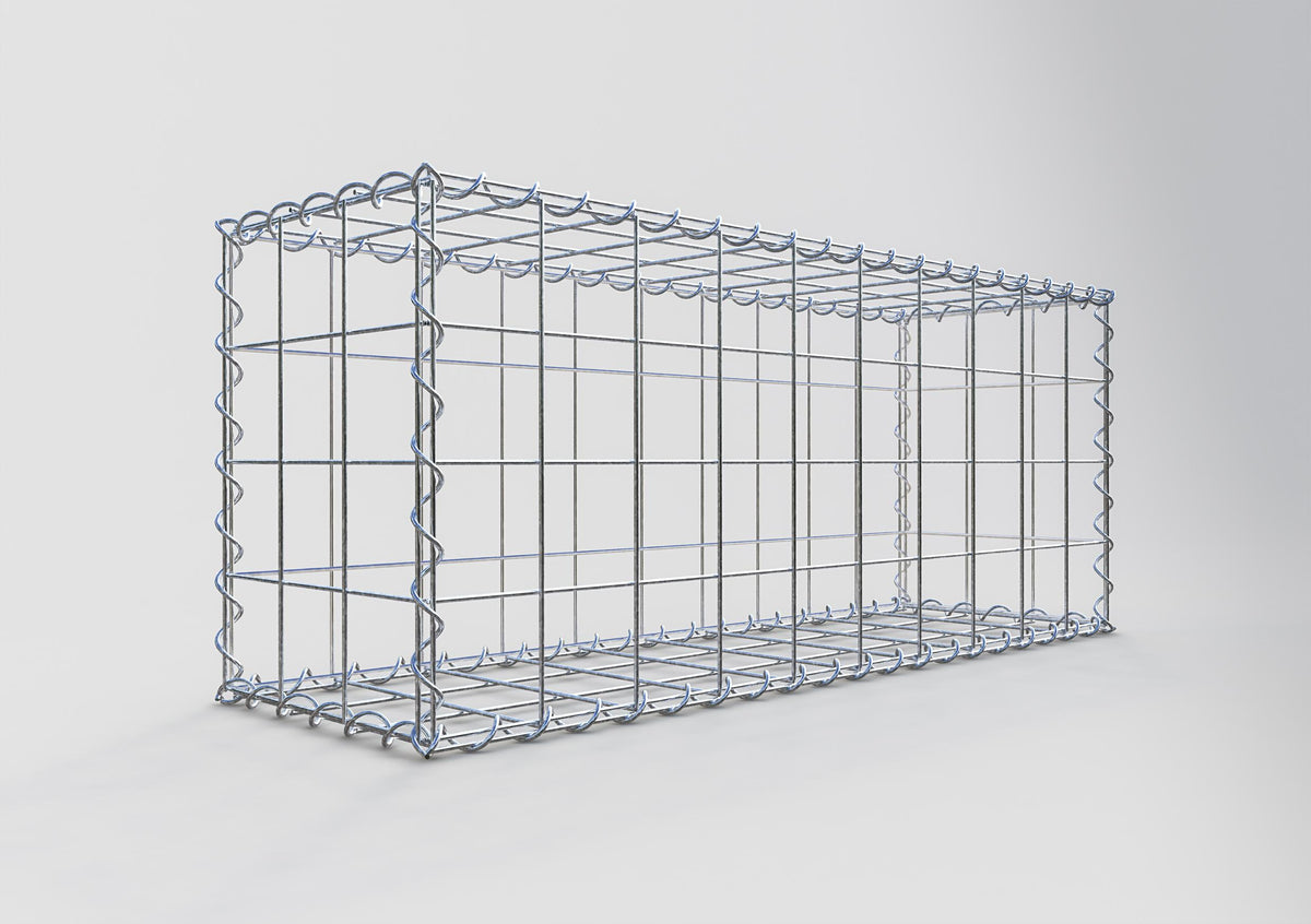 Gabion 100 cm x 40 cm x 30 cm (L x H x D), mesh size 10 cm x 10 cm, spiral