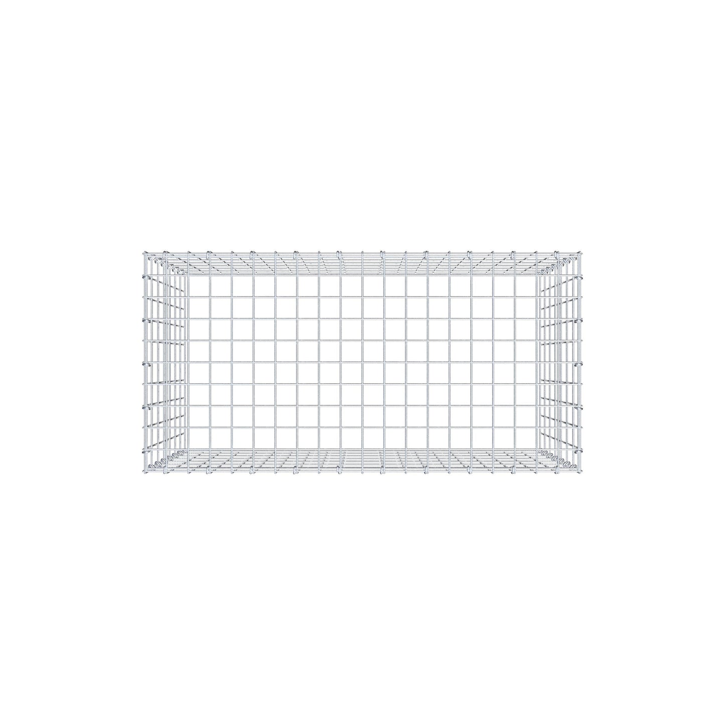 Gabião Tipo 3 100 cm x 70 cm x 50 cm (C x A x P), malhagem 5 cm x 10 cm, anel C