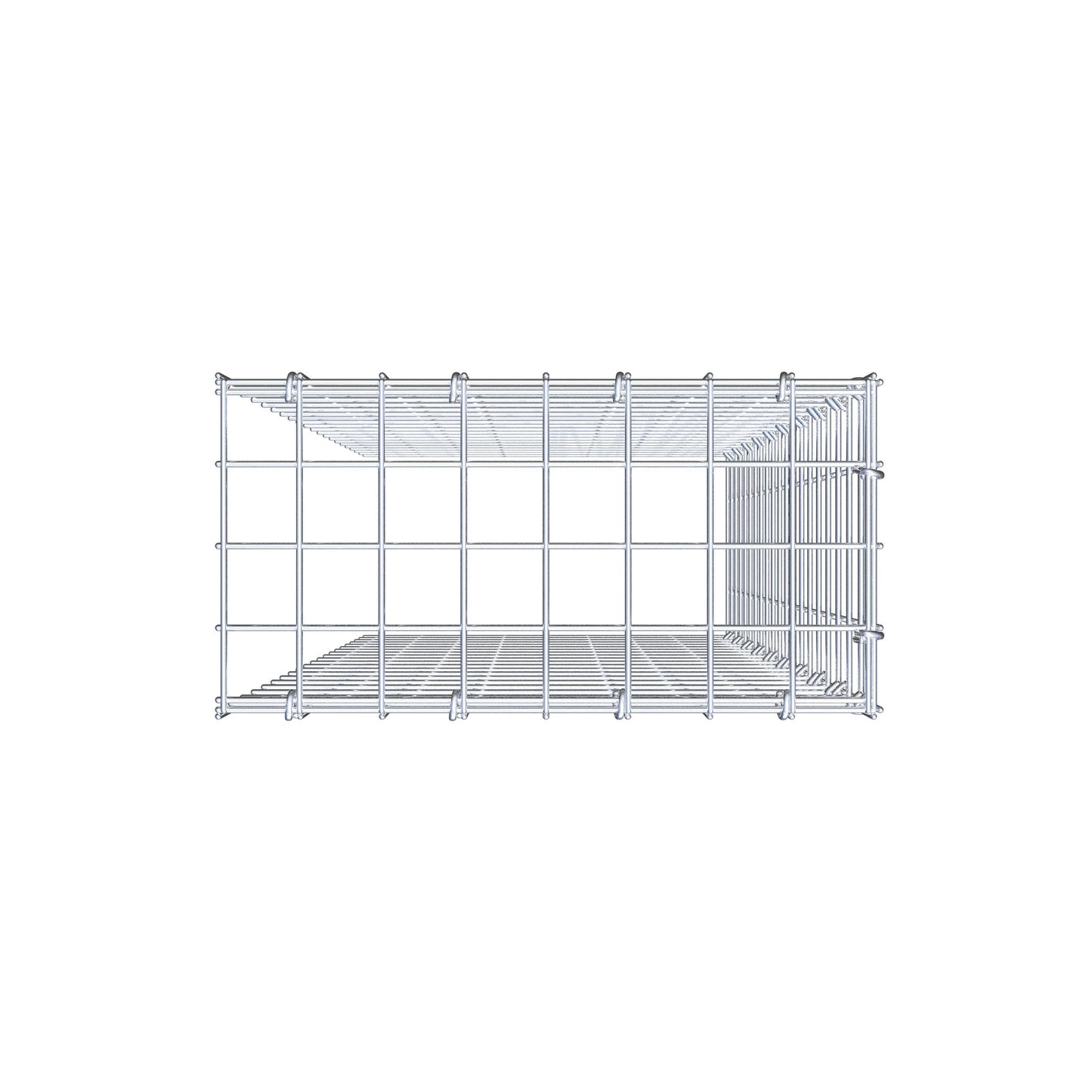 Fourche rapportée type 4 100 cm x 40 cm x 20 cm (L x H x P), mailles 5 cm x 5 cm, anneau C