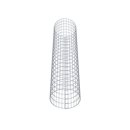 Columna de gaviones redonda 47 cm de diámetro, 200 cm de altura, malla 5 cm x 10 cm