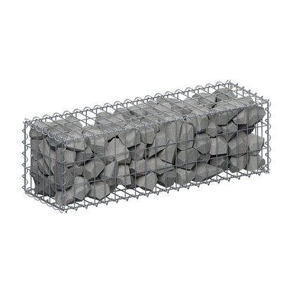 Gabion 100 cm x 30 cm x 30 cm (L x H x D), maskstorlek 5 cm x 10 cm, spiral