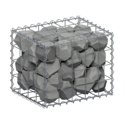 Gabion 50 cm x 40 cm x 40 cm (L x H x P), mailles 10 cm x 10 cm, spirale