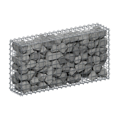 Gabião 100 cm x 50 cm x 20 cm (C x A x P), malhagem 5 cm x 5 cm, espiral