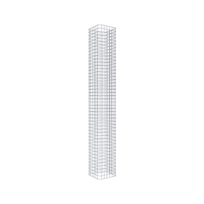 Coluna de gabião quadrada 32 cm x 32 cm, altura 230 cm, PM 5 cm x 5 cm
