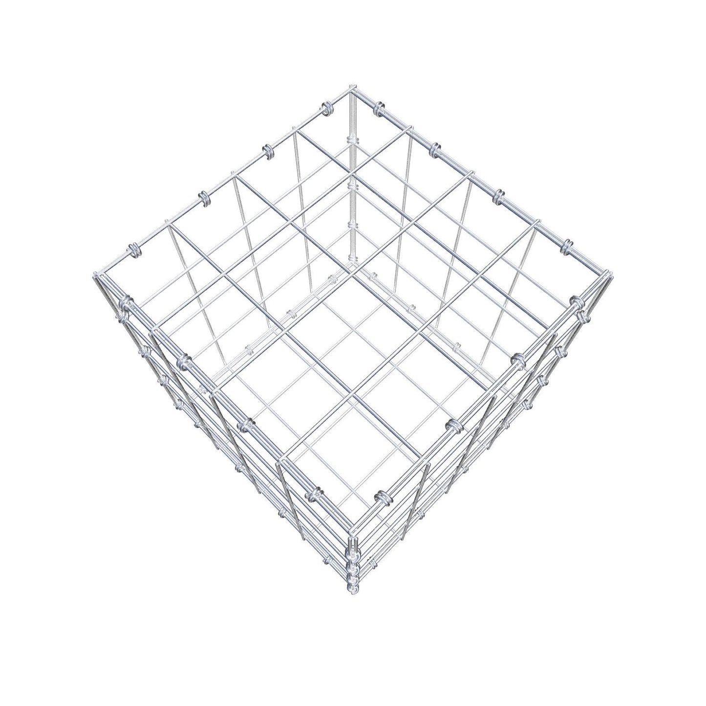 Gabion 40 cm x 40 cm x 40 cm (L x H x D), maskestørrelse 10 x 10 cm, spiralring