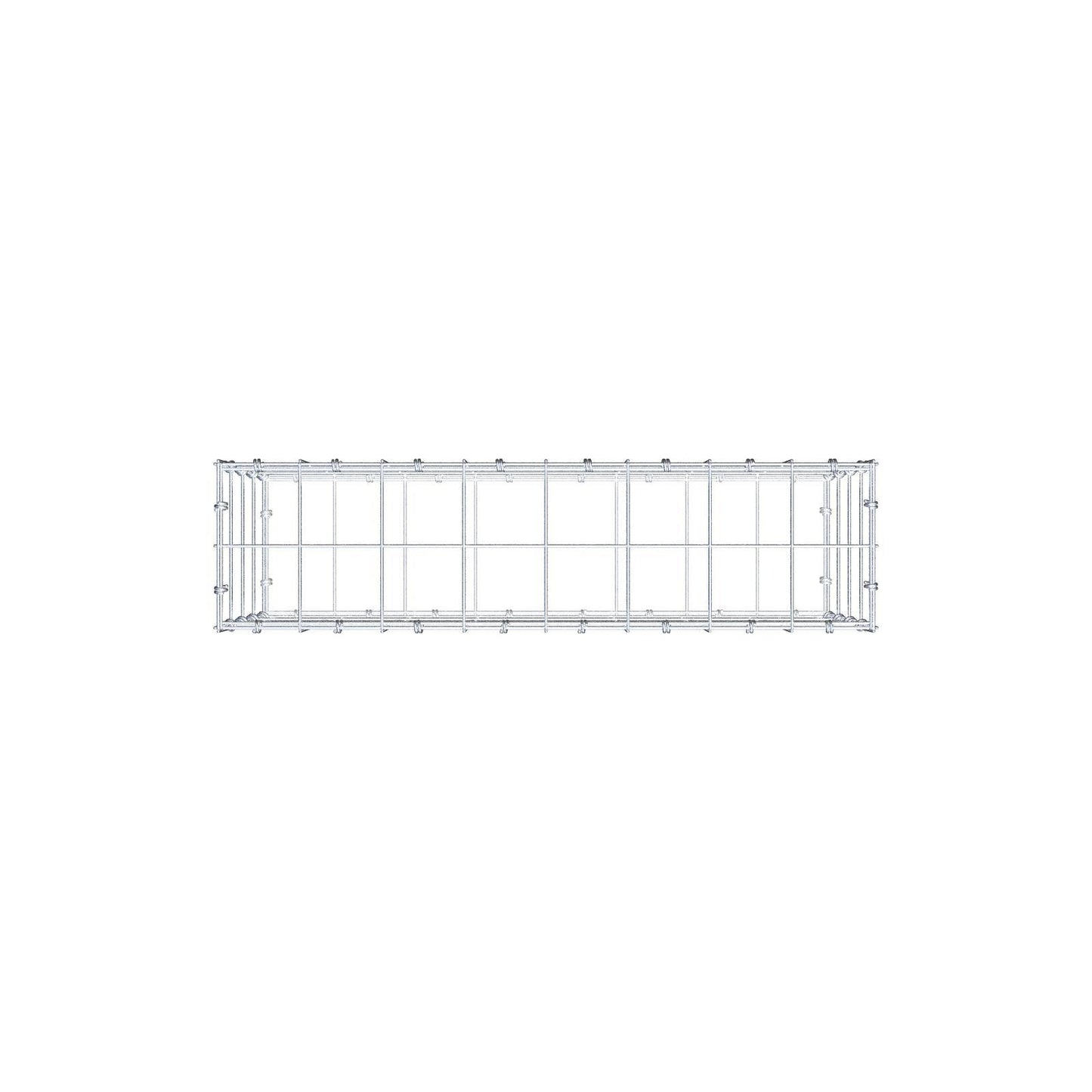 Gabion 80 cm x 40 cm x 20 cm (L x H x D), maskstorlek 10 x 10 cm, spiralring