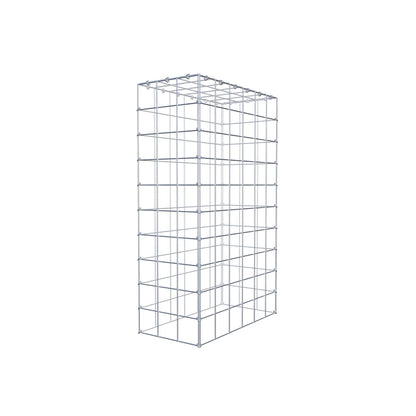 Monteret gabion type 3 100 cm x 60 cm x 30 cm (L x H x D), maskestørrelse 10 cm x 10 cm, C-ring