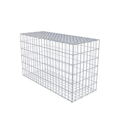 Gabião 100 cm x 60 cm x 40 cm (C x A x P), malhagem 5 cm x 10 cm, anel C