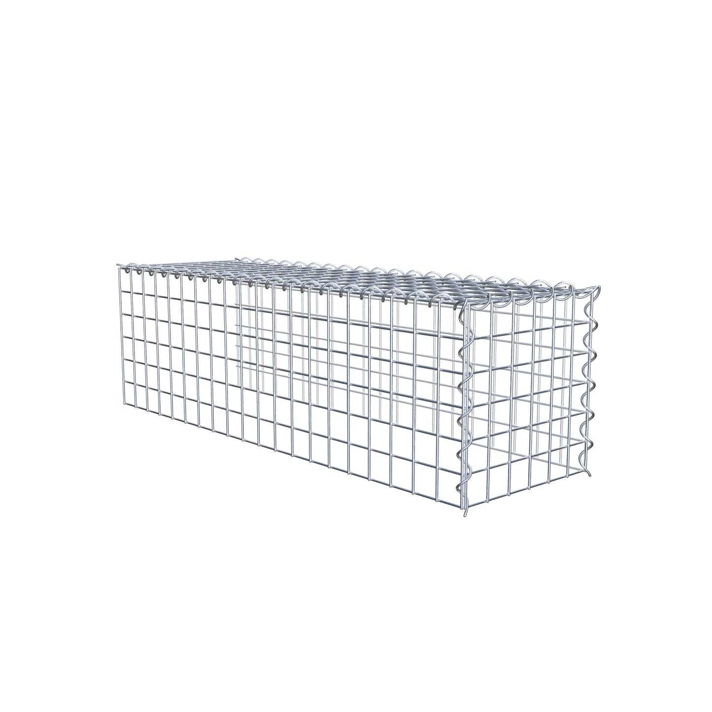 Udvokset gabion type 4 100 cm x 30 cm x 30 cm (L x H x D), maskestørrelse 5 cm x 5 cm, spiral