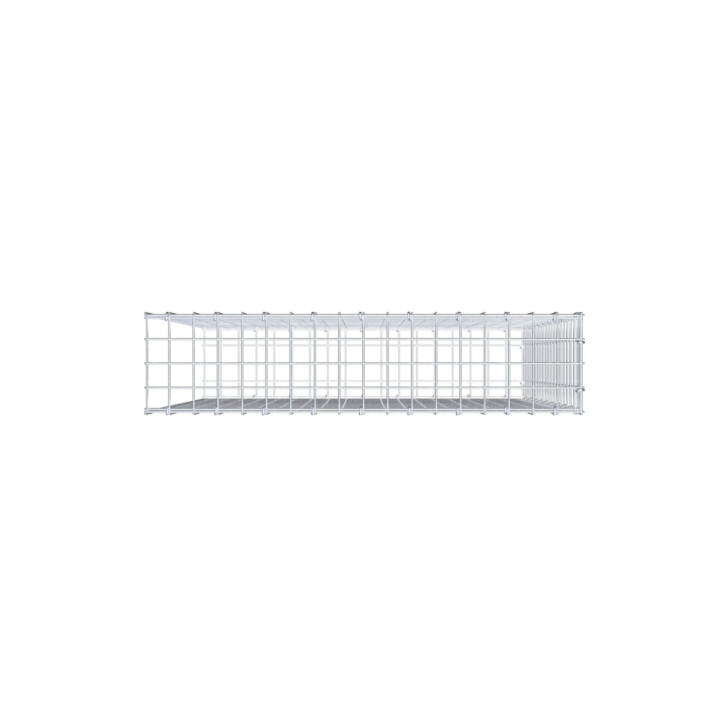 Gavión complementario de tipo 2 100 cm x 90 cm x 20 cm (L x A x P), malla 5 cm x 5 cm, anillo en C