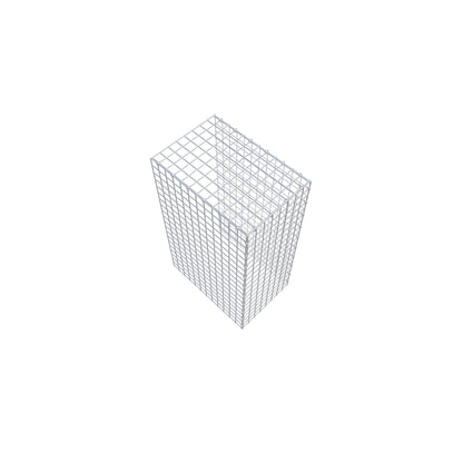 Gavión acoplable tipo 4 100 cm x 60 cm x 40 cm (L x A x P), malla 5 cm x 5 cm, anillo en C