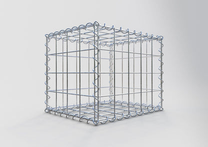 Gabião 50 cm x 40 cm x 40 cm (C x A x P), malhagem 10 cm x 10 cm, espiral