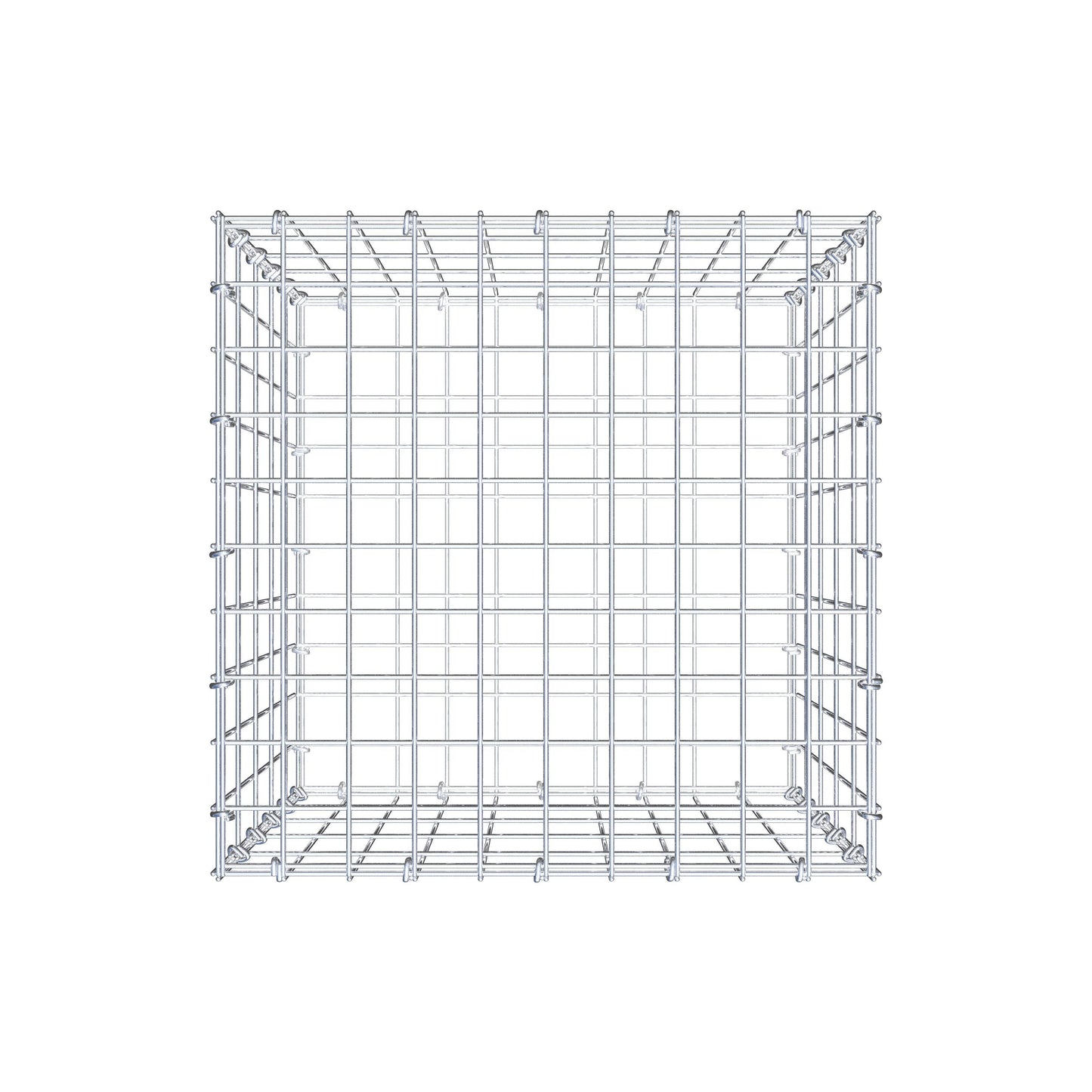 Gabião 50 cm x 50 cm x 50 cm (C x A x P), malhagem 5 cm x 10 cm, anel C
