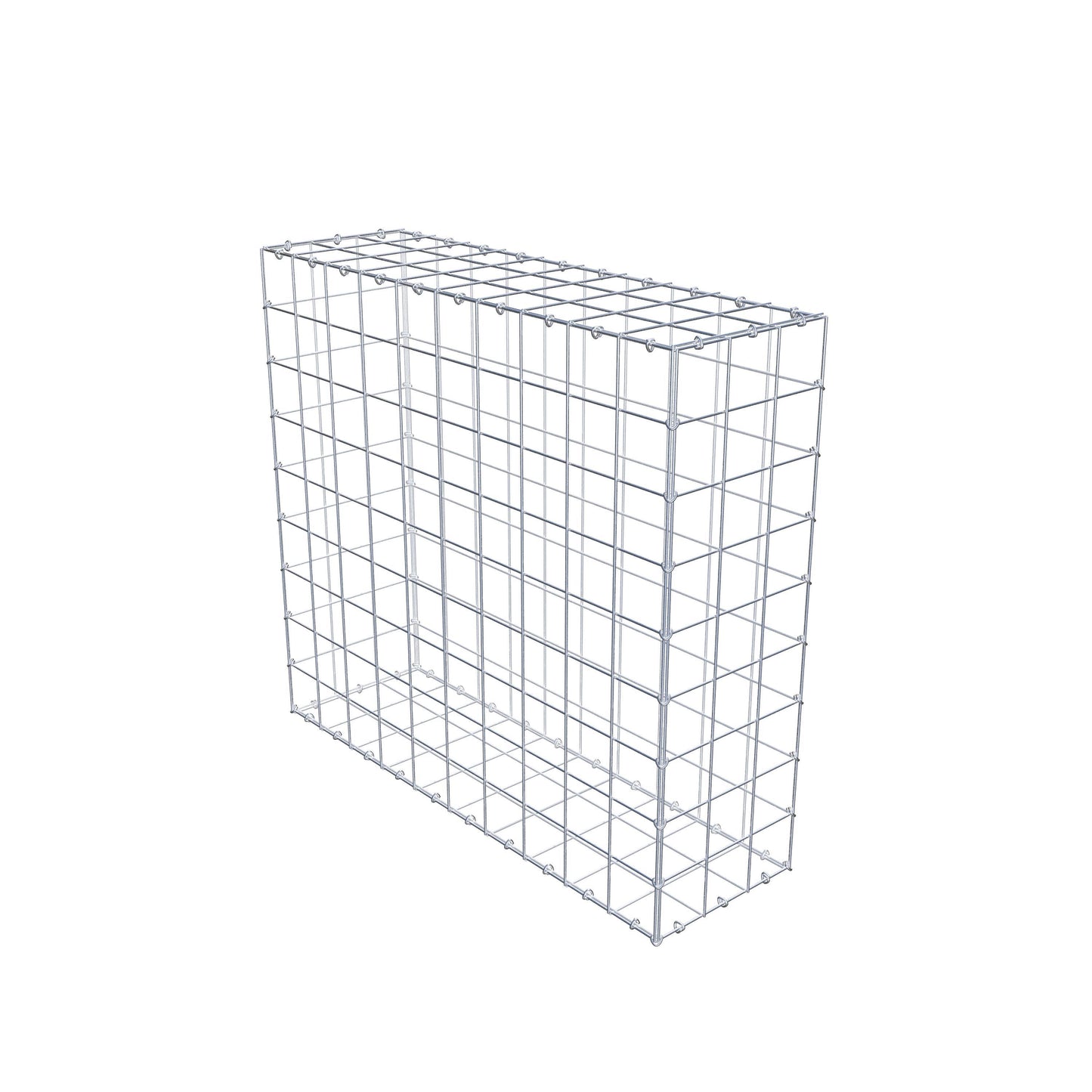 Gabião 100 cm x 90 cm x 30 cm (C x A x P), malhagem 10 cm x 10 cm, anel C