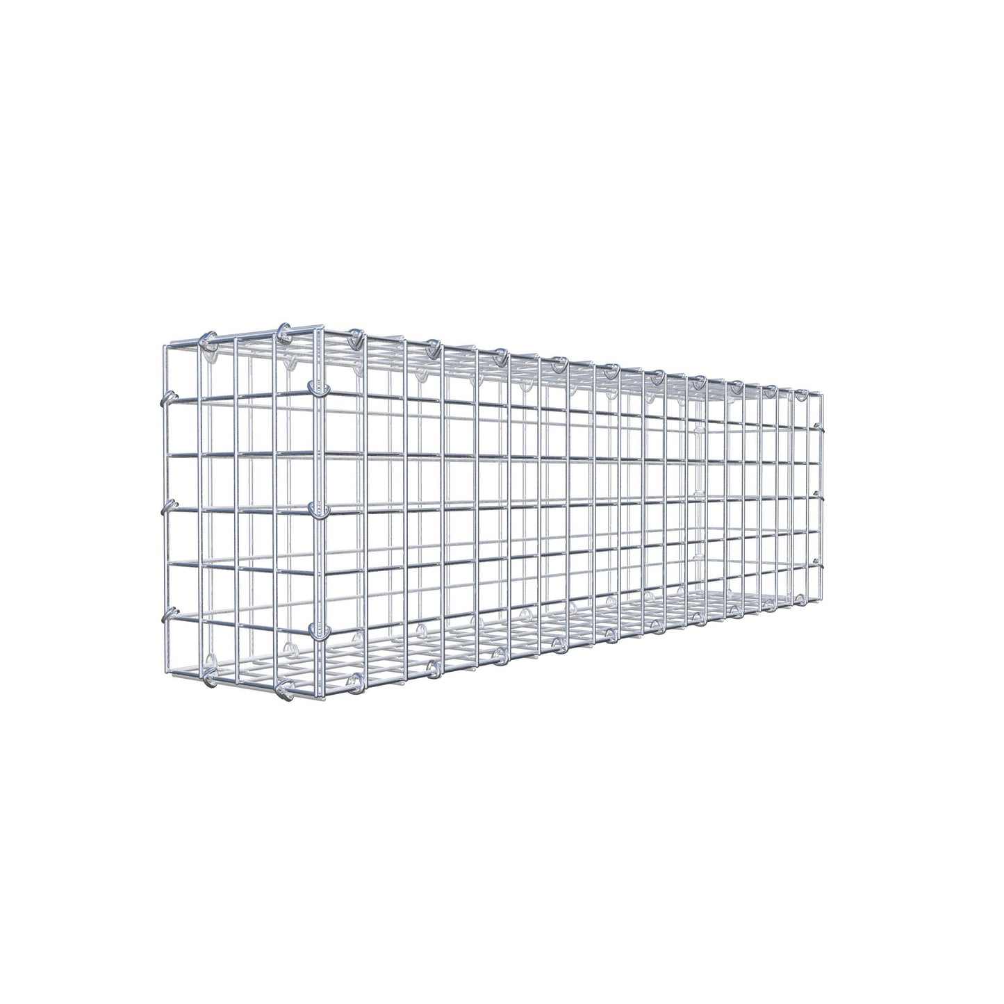 Gabião 100 cm x 30 cm x 20 cm (C x A x P), malhagem 5 cm x 5 cm, anel C