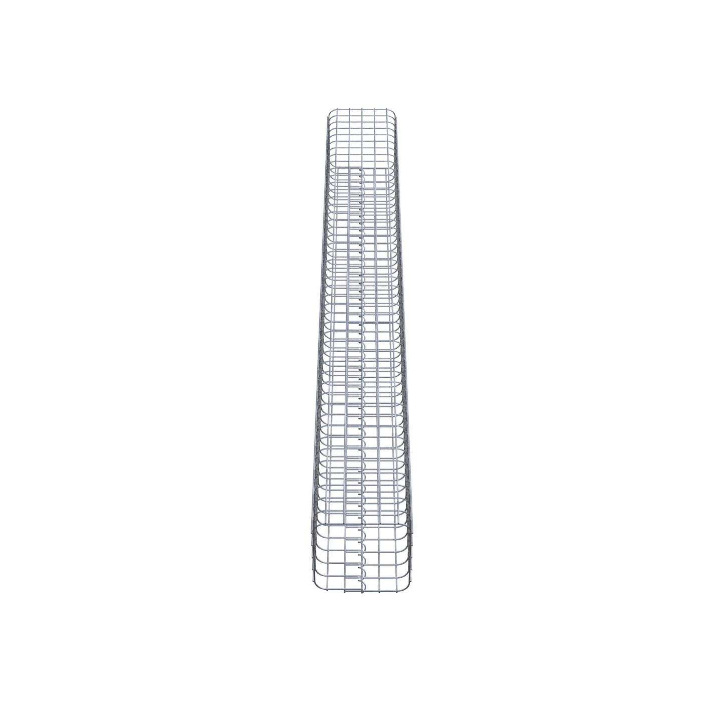 Coluna de gabião quadrada 27 cm x 27 cm, 230 cm de altura, PM 5 cm x 5 cm