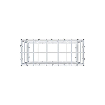 Gabbione 50 cm x 50 cm x 20 cm (L x H x P), maglia 10 x 10 cm, anello a spirale