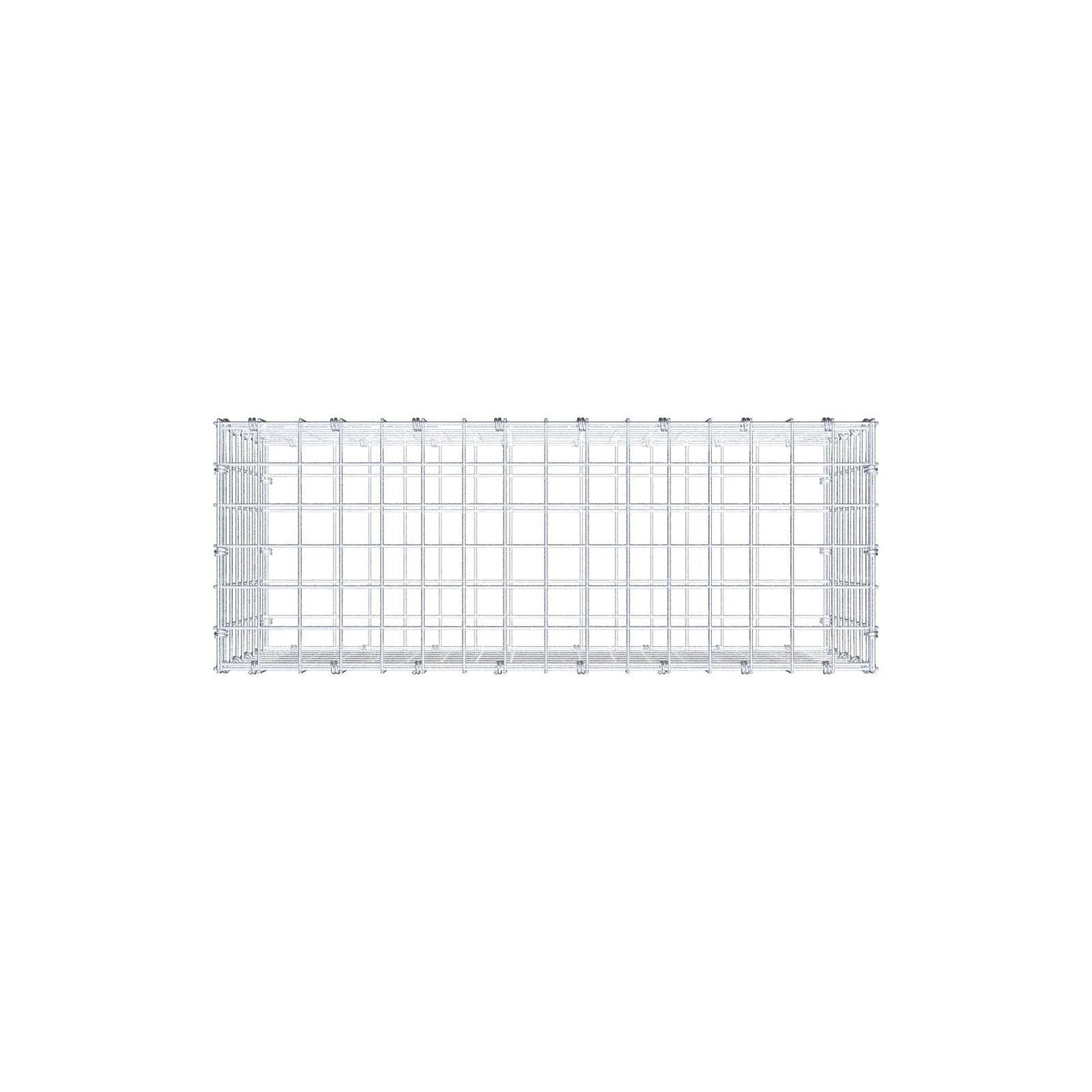 Gabião 80 cm x 40 cm x 30 cm (C x A x P), malhagem 5 x 5 cm, anel espiral