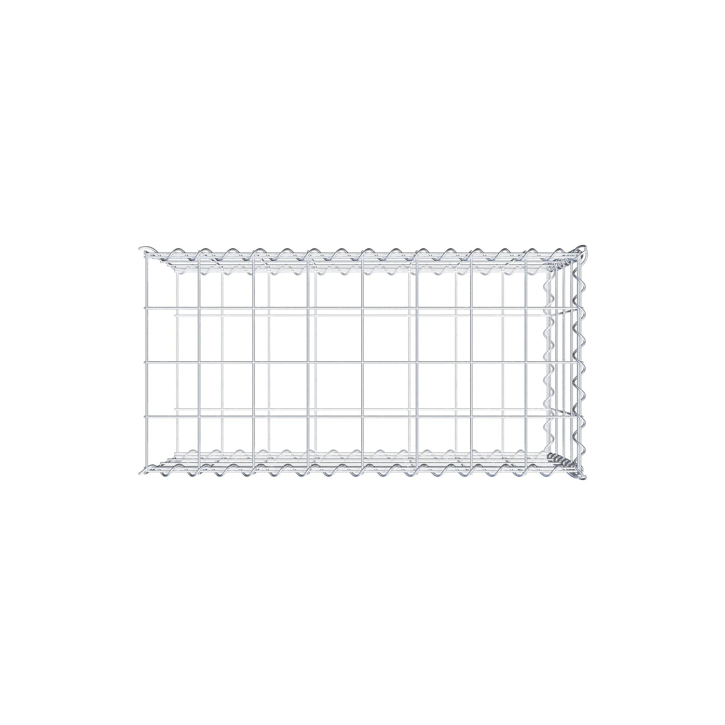 Anbaugabione Typ 2 80 cm x 40 cm x 40 cm (L x H x T), Maschenweite 10 cm x 10 cm, Spirale
