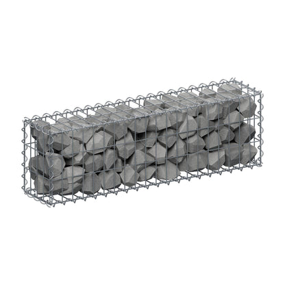 Gabbione 100 cm x 30 cm x 20 cm (L x H x P), maglia 5 cm x 10 cm, spirale