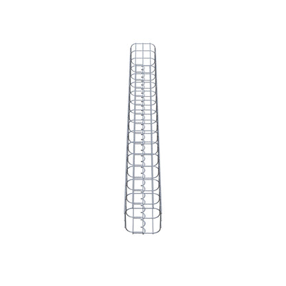 Coluna de gabião quadrada 17 cm x 17 cm, 160 cm de altura, PM 5 cm x 10 cm
