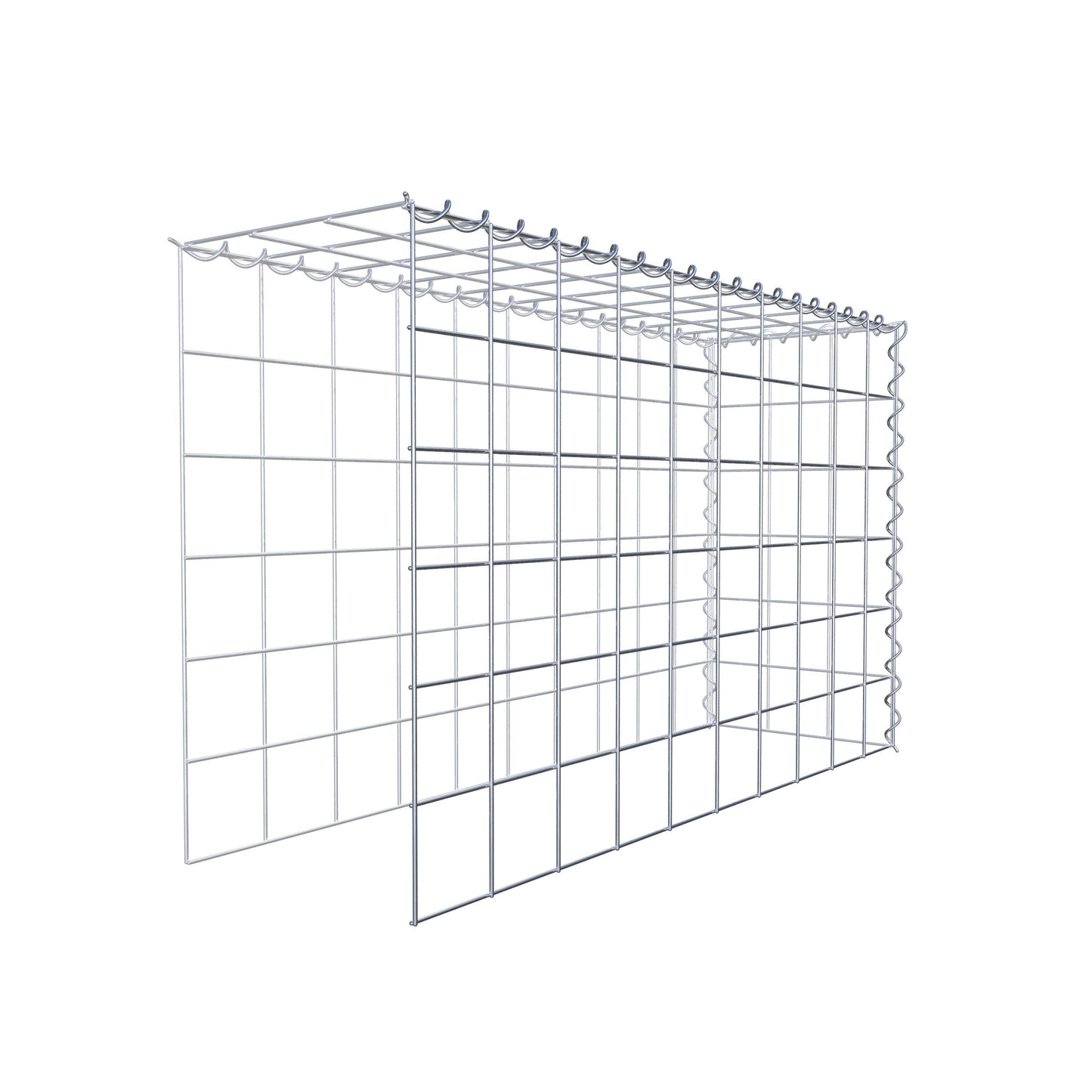 Gabião tipo 4 100 cm x 60 cm x 30 cm (C x A x P), malhagem 10 cm x 10 cm, espiral