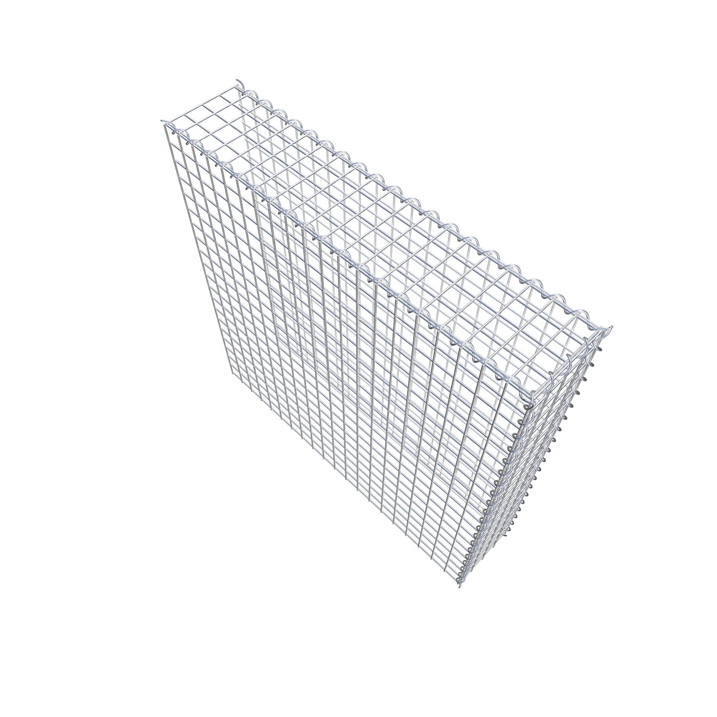 Gabião tipo 4 100 cm x 100 cm x 20 cm (C x A x P), malhagem 5 cm x 5 cm, espiral